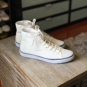 NEW Saint Laurent Distressed High-Top Sneakers